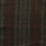 Burgundy Woven Check - Wool Fabric
