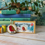 The Crafty Kit Company - Red Robin Mini Matchbox Christmas Cross Stitch Kit