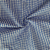 Seersucker Cotton Fabric - Blue Gingham