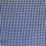 Seersucker Cotton Fabric - Blue Gingham