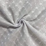 White Broderie Anglaise - Cotton Fabric