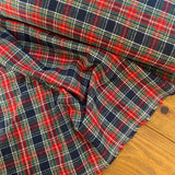 Brushed Cotton Checks - Red & Navy - Cotton Fabric - Oeko-Tex Standard 100
