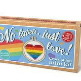 The Crafty Kit Company - 'No Labels, Just Love' Mini Matchbox Cross Stitch Kit