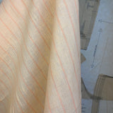 Candy Stripe Butterscotch - Linen Fabric