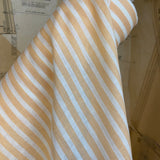 Candy Stripe Peach - Linen Fabric