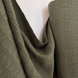 Chenille Jacquard Fabric in Army Green