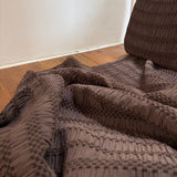 Chenille Jacquard Fabric in Brown