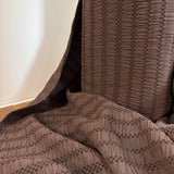 Chenille Jacquard Fabric in Brown