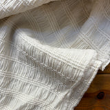 Chenille Jacquard Fabric in Ecru