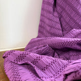Chenille Jacquard Fabric in Cerise