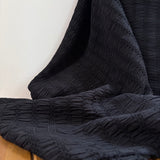 Chenille Jacquard fabric in Black