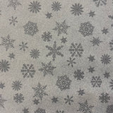 Silver Snowflakes - Christmas Cotton Fabric