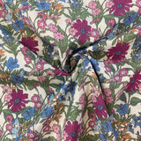 Chintz Floral Burgundy - Cotton Lawn Fabric