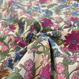 Chintz Floral Burgundy - Cotton Lawn Fabric