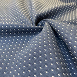 Navy Jacquard Stitch - Cotton Fabric