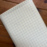 Pale Blue Polka Dots - Cotton Poplin Fabric - Oeko-Tex Standard 100