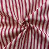 Red Ticking - Cotton Fabric