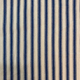 Blue Ticking - Cotton Fabric - -END OF BOLT 140cm