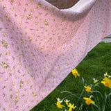 Crinkle Cotton Petite Pink Floral - Cotton Fabric