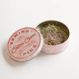 Cotton Clara - Retro Floral Pin Tin – Packed with High-Quality Sewing Pins