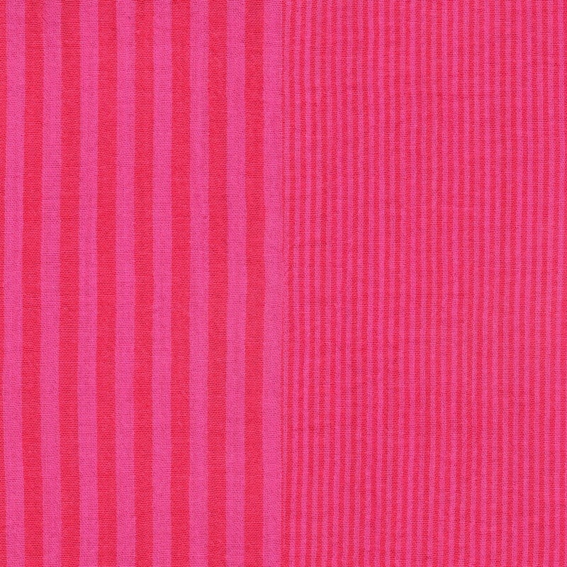 Cotton Double Gauze Reversible Stripe