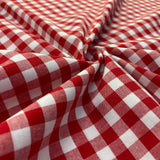 Red - 9mm Yarn Dyed Gingham - Cotton Fabric