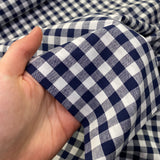 Navy - 9mm Yarn Dyed Gingham - Cotton Fabric