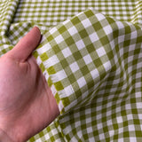 Green - 9mm Yarn Dyed Gingham - Cotton Fabric