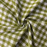 Green - 9mm Yarn Dyed Gingham - Cotton Fabric