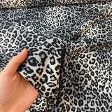 Viscose Print  - Grey Leopard Print