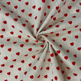 Red Hearts - Craft Fabric