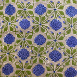 Indian Block Print - Blooming - Blue Ivy