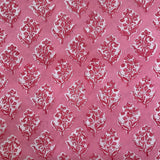 Indian Block Print - Blooming - Flamingo