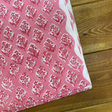 Indian Block Print - Blooming - Flamingo