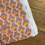 Indian Block Print - Blooming - Peony Blush