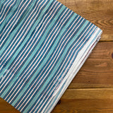 Indian Block Print - Stripes - Ocean Blue