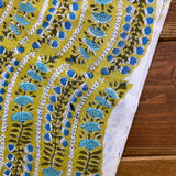 Indian Block Print - Waves - Green