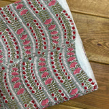 Indian Block Print - Waves - Grey