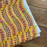 Indian Block Print - Waves - Orange
