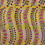 Indian Block Print - Waves - Orange