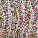 Indian Block Print - Waves - Pink