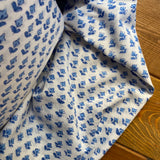 Indian Block Print - Blooming - Blue Sky