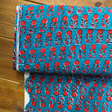 Indian Block Print - Blooming - Daphne