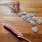 Pigeon Wishes Buttons - Lavender Moon - 17mm x10