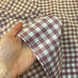 Mauve - 9mm Yarn Dyed Gingham - Cotton Fabric