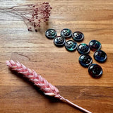 Pigeon Wishes Buttons - Midnight Garden - 17mm x10