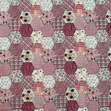 Pink hexagon Poplin - Cotton Fabric