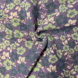Purple Flowers Double Gauze - Cotton Fabric - Oeko-Tex Standard 100