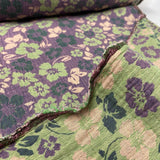 Purple Flowers Double Gauze - Cotton Fabric - Oeko-Tex Standard 100