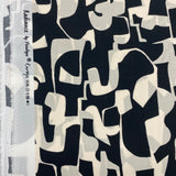 Geometric Black - Viscose Fabric